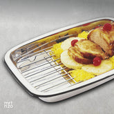 Assadeira com Grelha Martinazzo 35x24cm Home Imperial Forma de Inox Retangular